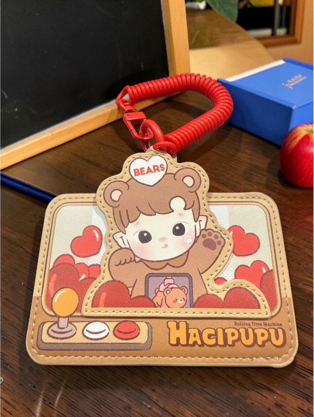 POP MART HACIPUPU Rolling Time Machine Big Bear Little Bear ID Lanyard NO BOX